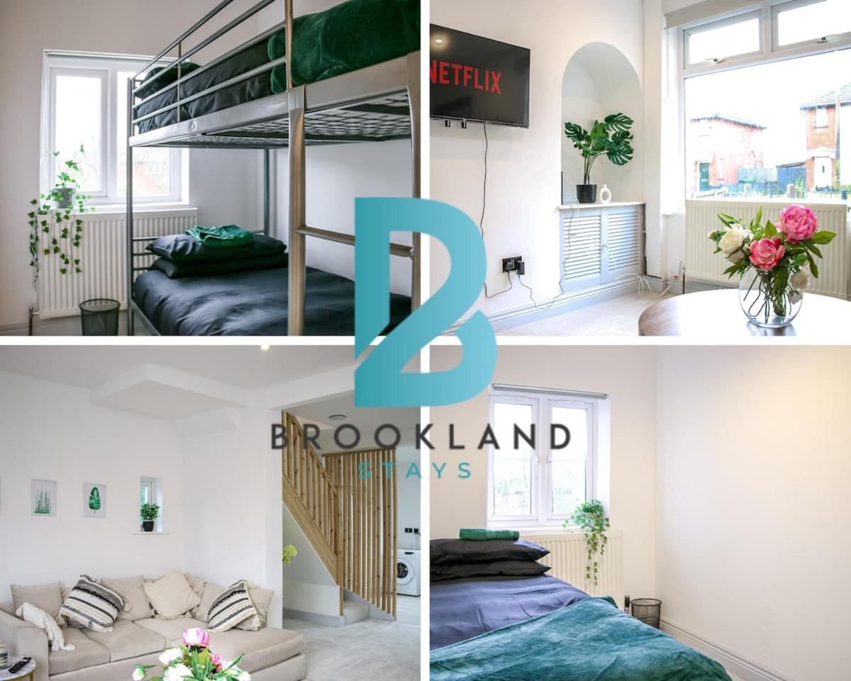 Chic 3Bed Flat In Manchester With Washer Wifi And Full Kitchen- Ideal For Contractors & Relocation By Brookland Stays 博尔顿 外观 照片